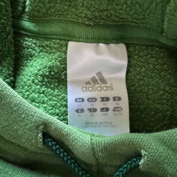 Adidas Unisex Green XXL Hoodie Sweatshirt - Picture 4 of 4